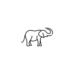 Fototapeta na wymiar silhouette of a elephant