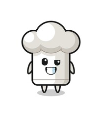 cute chef hat mascot with an optimistic face