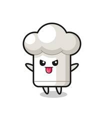 naughty chef hat character in mocking pose