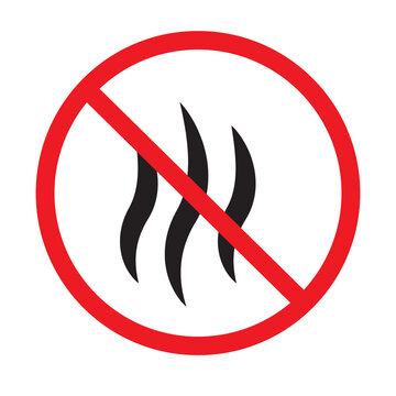 Stop bad smell icon on white background. Strong flavors are forbidden symbol. No bad smells sign. flat style.
