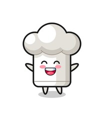 happy baby chef hat cartoon character
