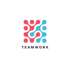 Vector logo design template. Team Work. 