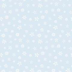 Cute floral pattern, delicate vector flower background.