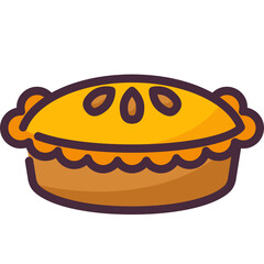 Pie line icon