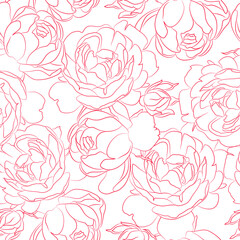 Rozen Naadloos patroon, bloemen vectorillustratie. Natuur achtergrond