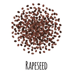 Rapeseed for template farmer market design, label and packing. Natural energy protein organic super food.