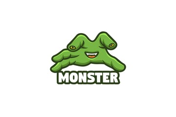Monster Hand Halloween Mascot Logo Illustration
