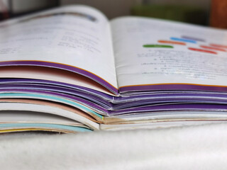 open book on a table