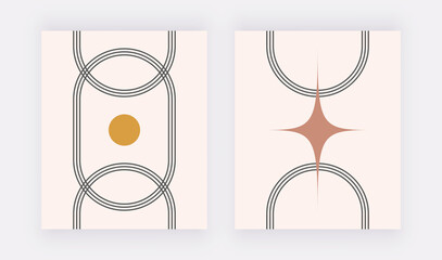 Boho wall art prints with rainbow, star and moon