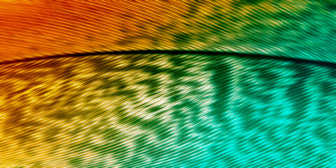 Modern art work, bright juicy colors background. Floating painting technique. Yellow, green and cyan lines, shadow