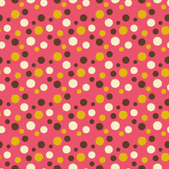 Colorful dots vector seamless repeat pattern print background