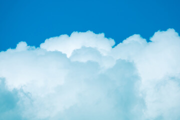 beautiful shape of cloud and blue sky for background, abstract texture for presentation template, sky blue wallpaper, concept of climate change, image with copy space, image with telephoto lens