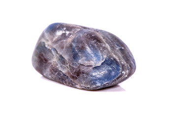 Macro mineral stone sapphire on white background