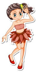 Cute fairy cartoon character sticker