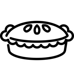 Pie line icon
