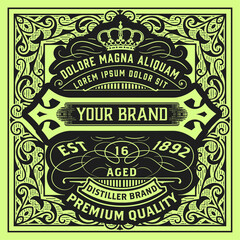 Western card with vintage style