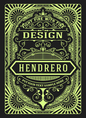 Western card with vintage style