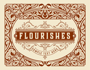 Western card with vintage style