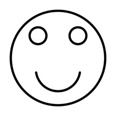 Smiley Vector Line Icon Design