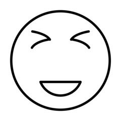 Innocent Face Vector Line Icon Design