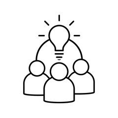 Team vector icon. Teamwork illustration symbol. Outsourcing sign or logo.
