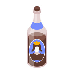 Isometric Bottle Illustration