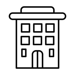 Hotel Vector Line Icon Design