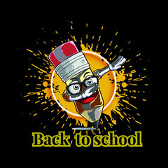 Back  to school slogan t shirt design
