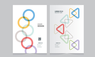 Abstract brochure template, cover design annual report, magazine