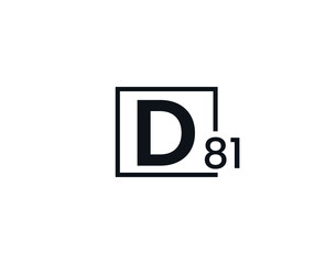 D81, 81D Initial letter logo