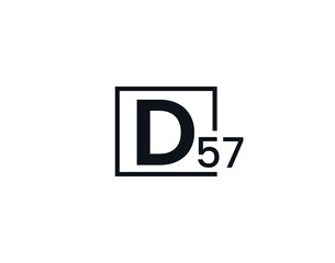 D57, 57D Initial letter logo