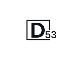 D53, 53D Initial letter logo