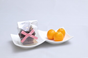 カップケーキとキンカン