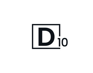 D10, 10D Initial letter logo