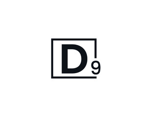 D9, 9D Initial letter logo