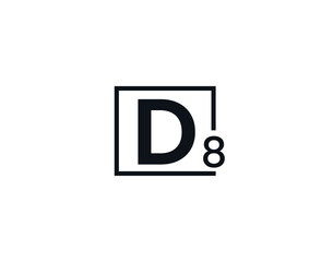 D8, 8D Initial letter logo