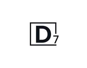 D7, 7D Initial letter logo