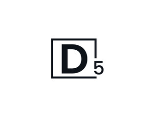 Obraz premium D5, 5D Initial letter logo