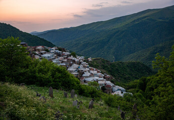 The famous village of Kubachi in Dagestan, the birthplace of silver craftsmen