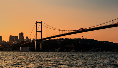 15th July Martyrs Bridge. Bosphorus Bridge. Istanbul, Turkey