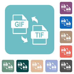 gif tif file conversion rounded square flat icons