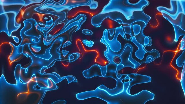 Vivid curves stripes 3d render with geometric blur. Wavy random curvature with gradient and creative lines. Diverging circular digital presentation with varying textures
