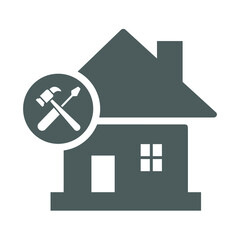 Maintenance, construction icon. Gray vector graphics.