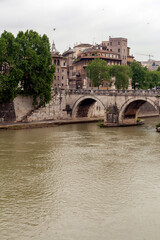 Naklejka premium The St. Angelo Bridge in Rome