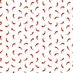 Hot chili peppers seamless vector pattern design for fabric print, wrapping paper, wallpaper, scrapbooking or brand package.