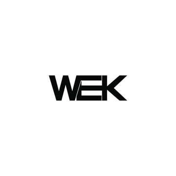 wek initial letter monogram logo design