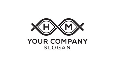 (H, M) fully edit any letter. Letter logo, or monogram, Vector Design, Vector sign, logo letter vector template