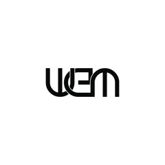 wem initial letter monogram logo design