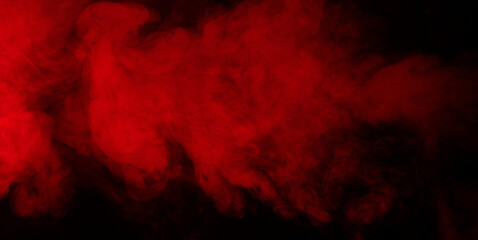 Fototapeta na wymiar Red smoke texture on black background