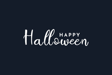 Obraz premium Happy Halloween lettering. Handwritten calligraphy for greeting cards, posters, banners, flyers and invitations. Happy Halloween text, holiday background